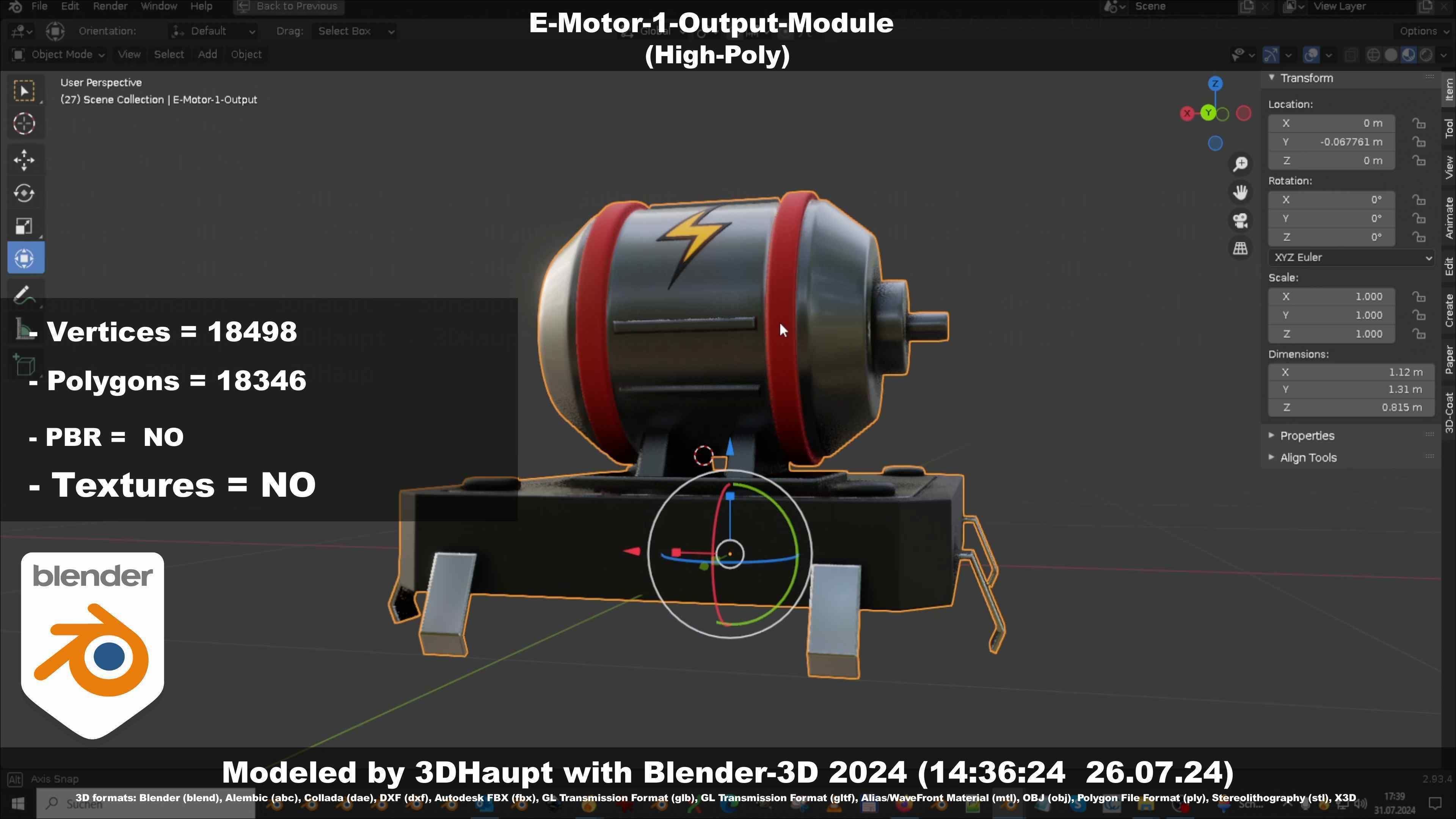 E-Motor-1-Output  3D model_22