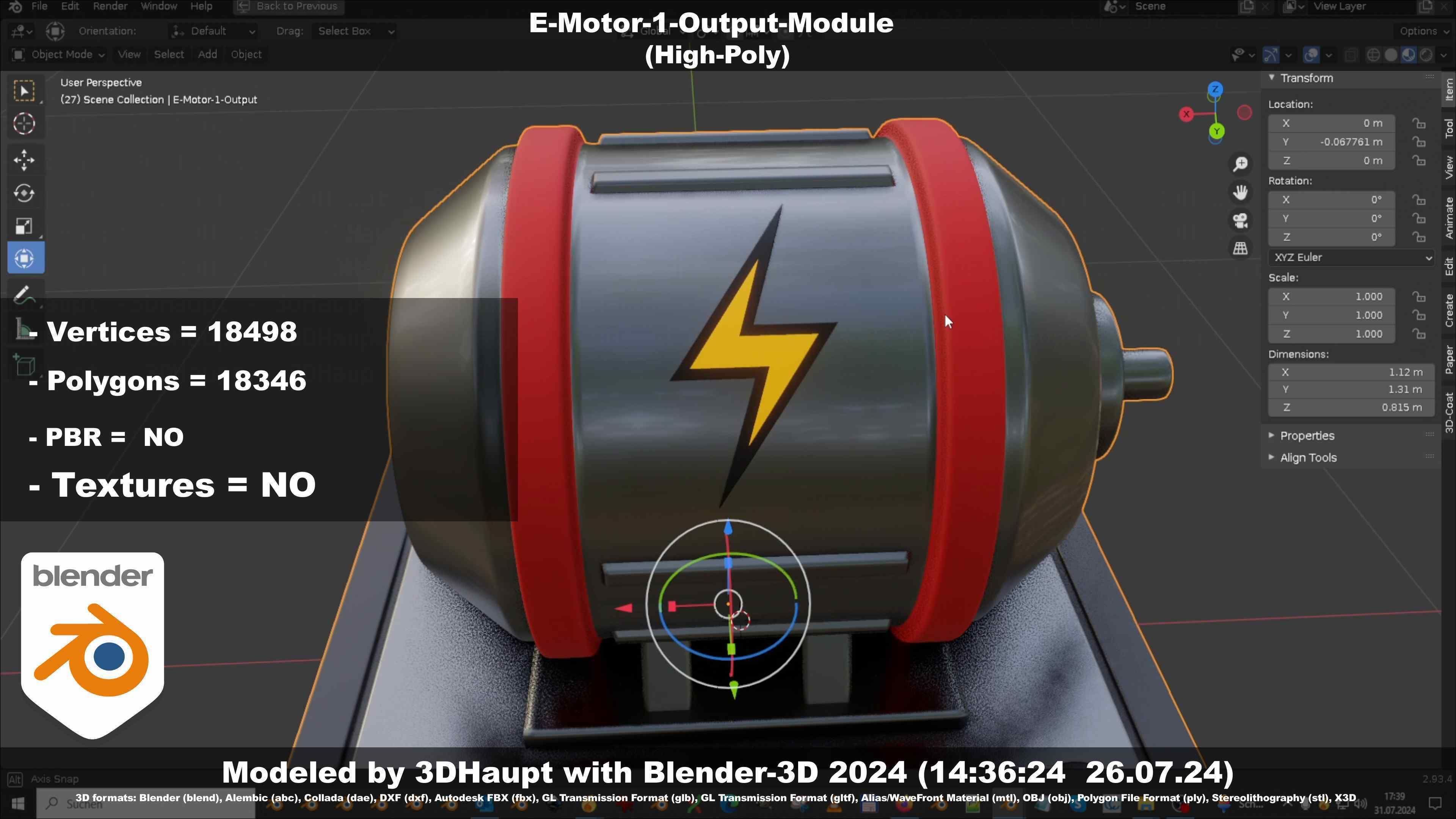 E-Motor-1-Output  3D model_35