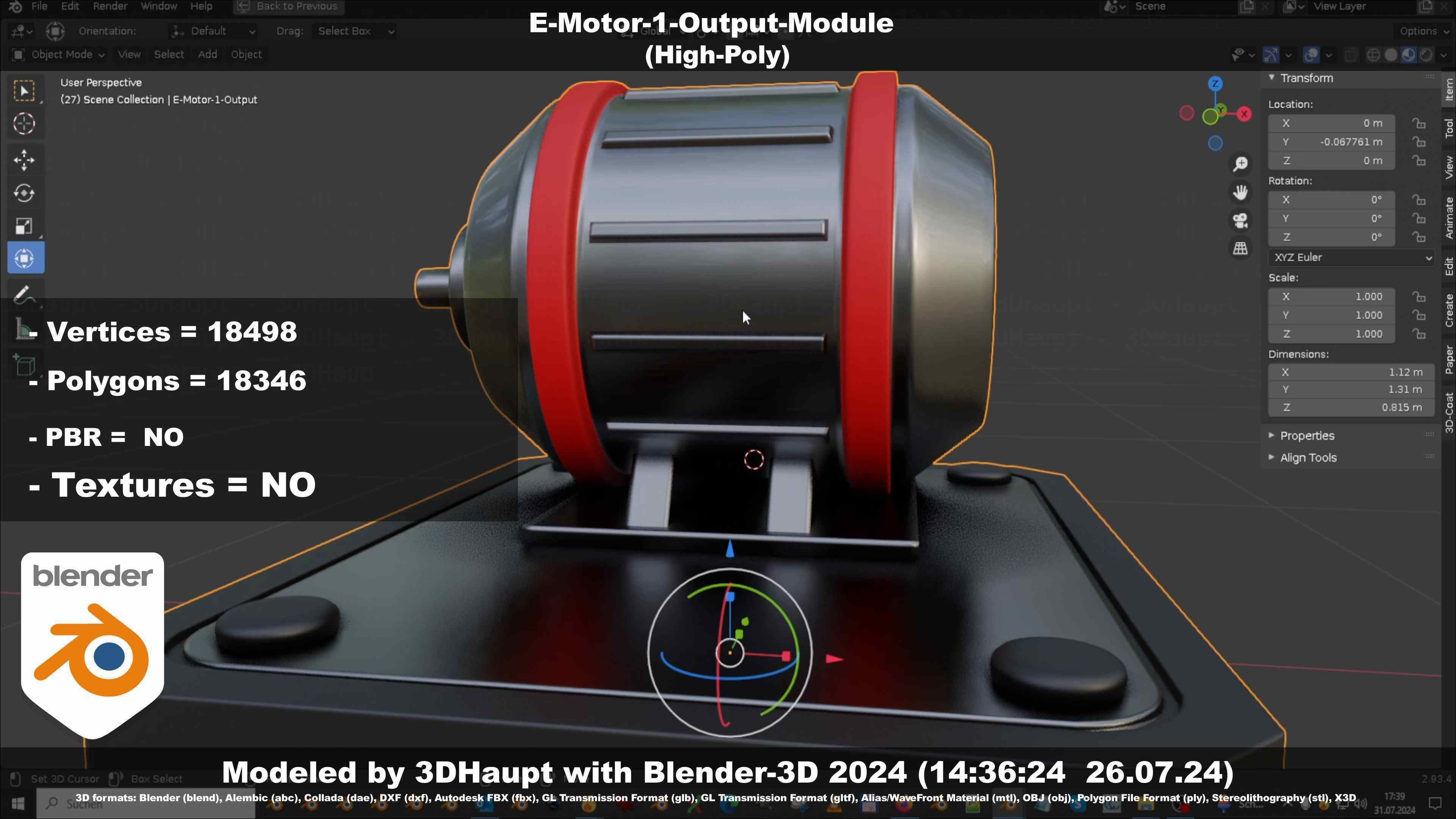 E-Motor-1-Output  3D model_23