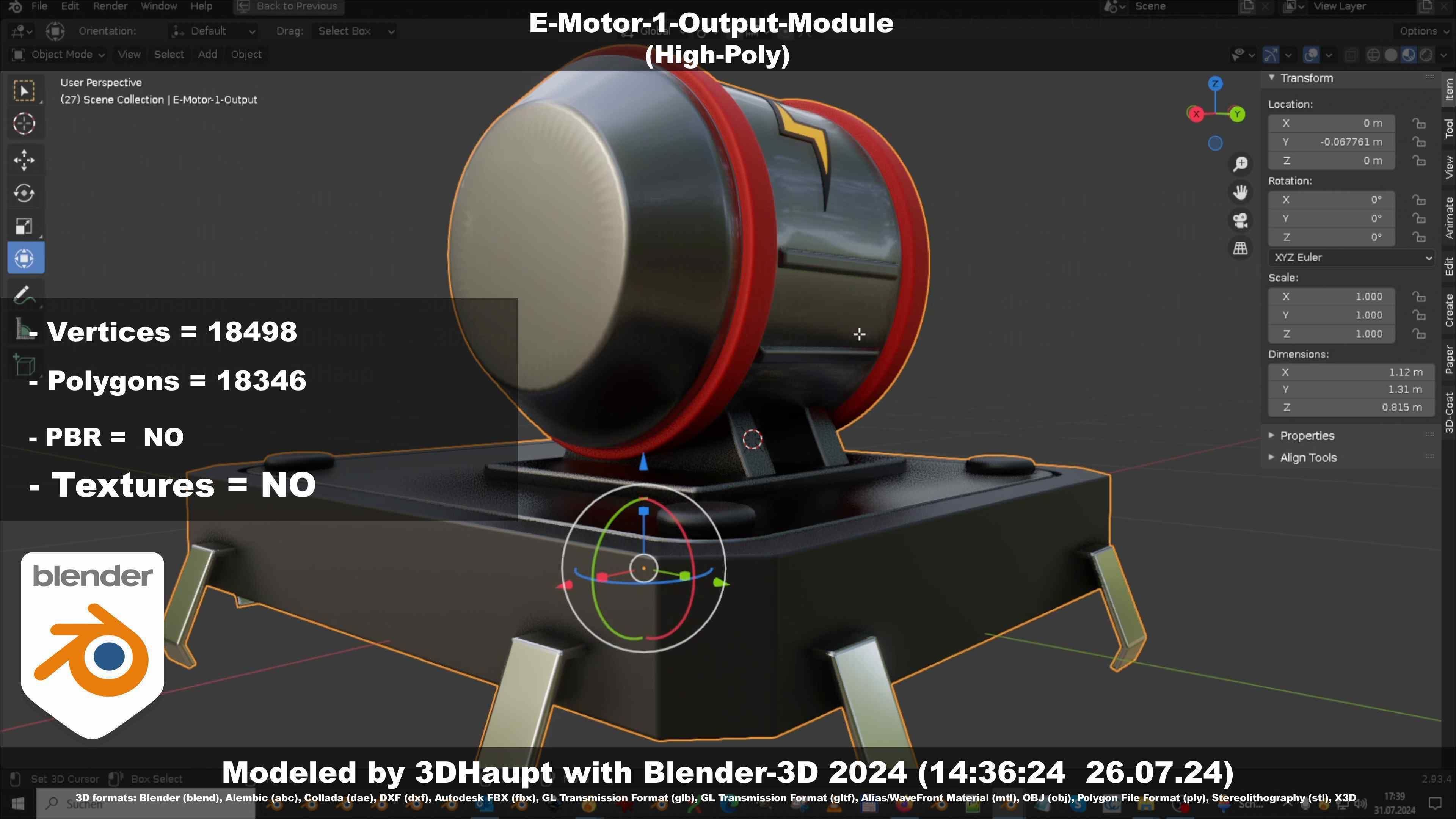 E-Motor-1-Output  3D model_8