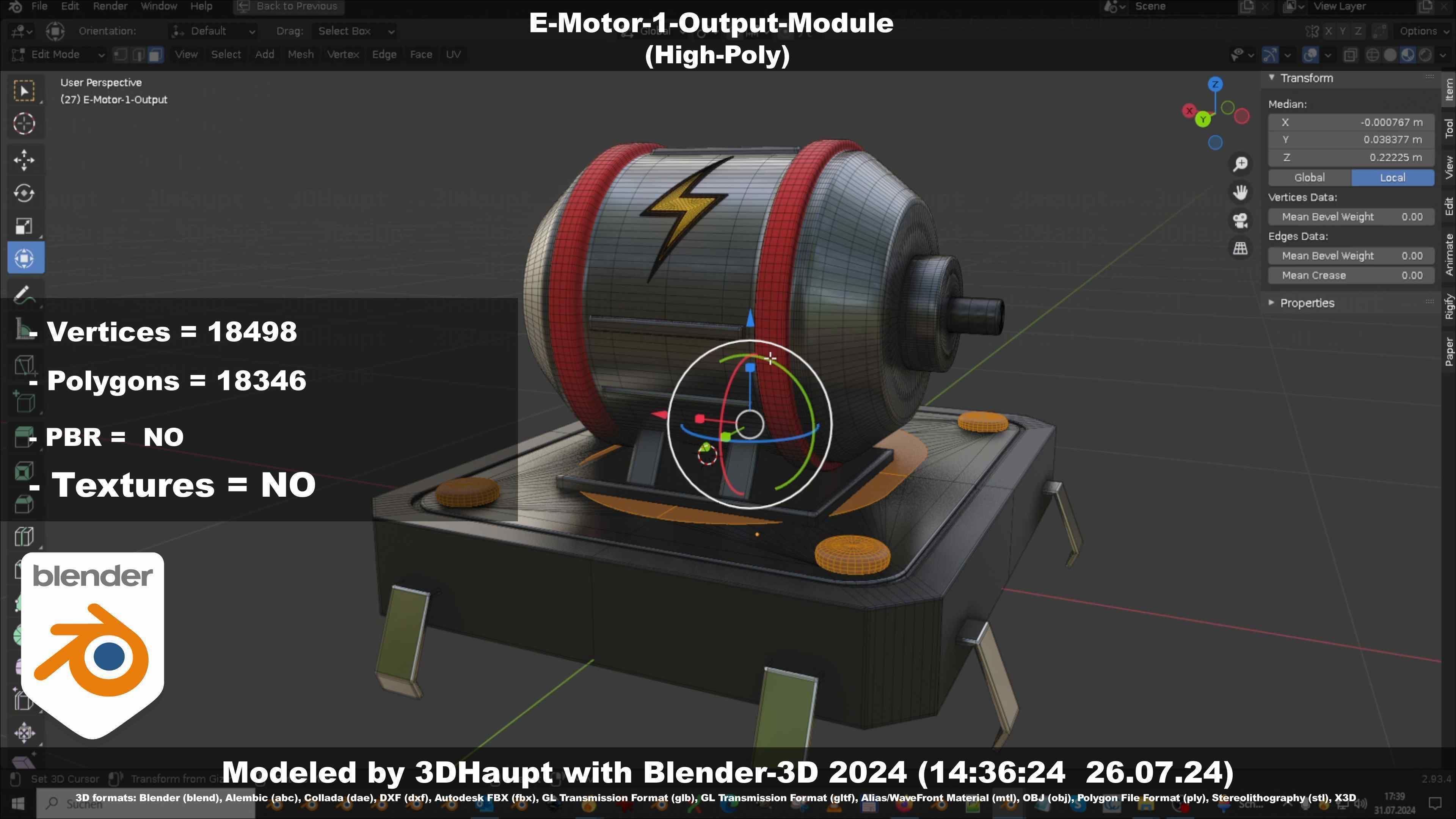 E-Motor-1-Output  3D model_59