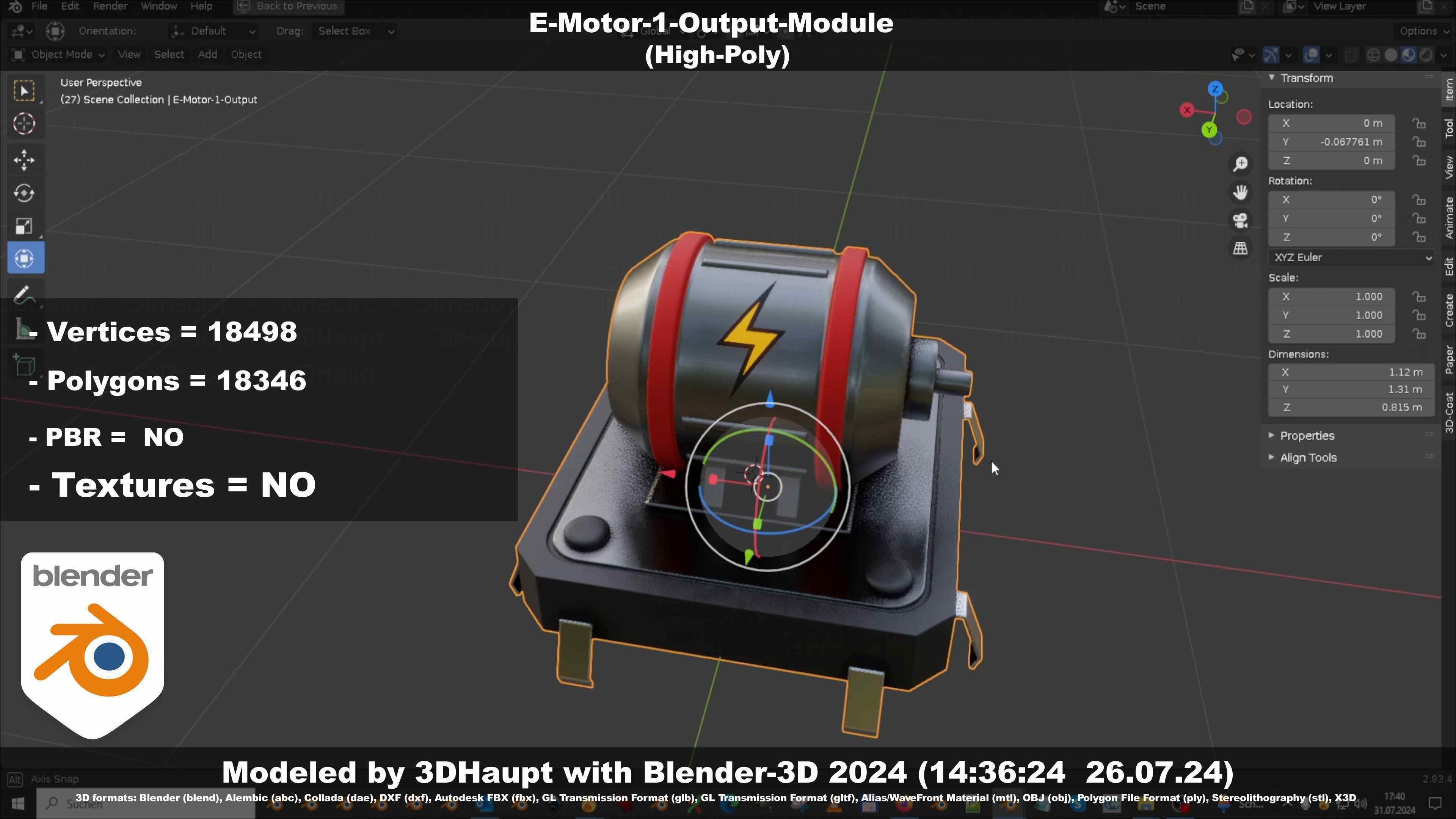 E-Motor-1-Output  3D model_57