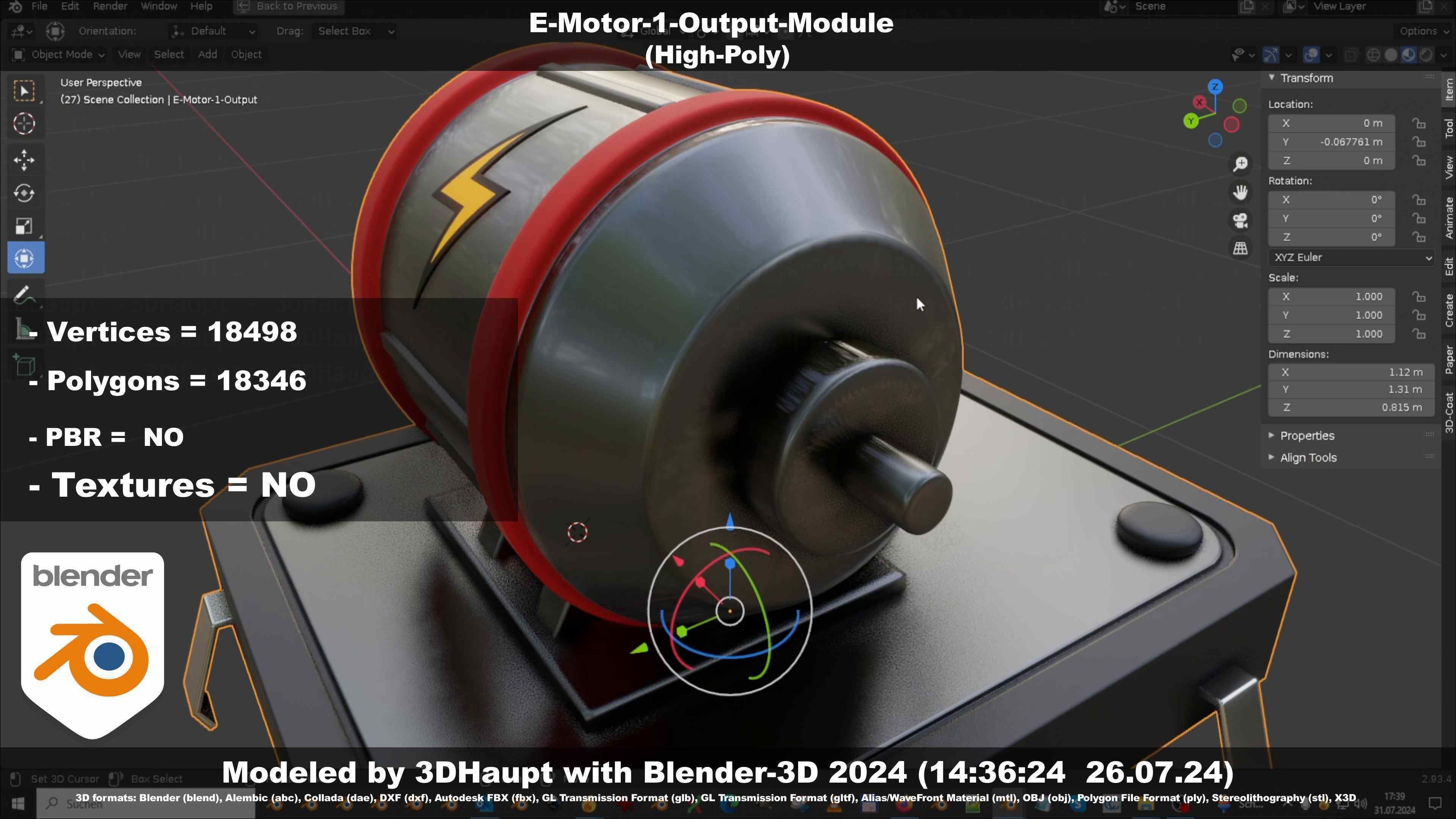 E-Motor-1-Output  3D model_24