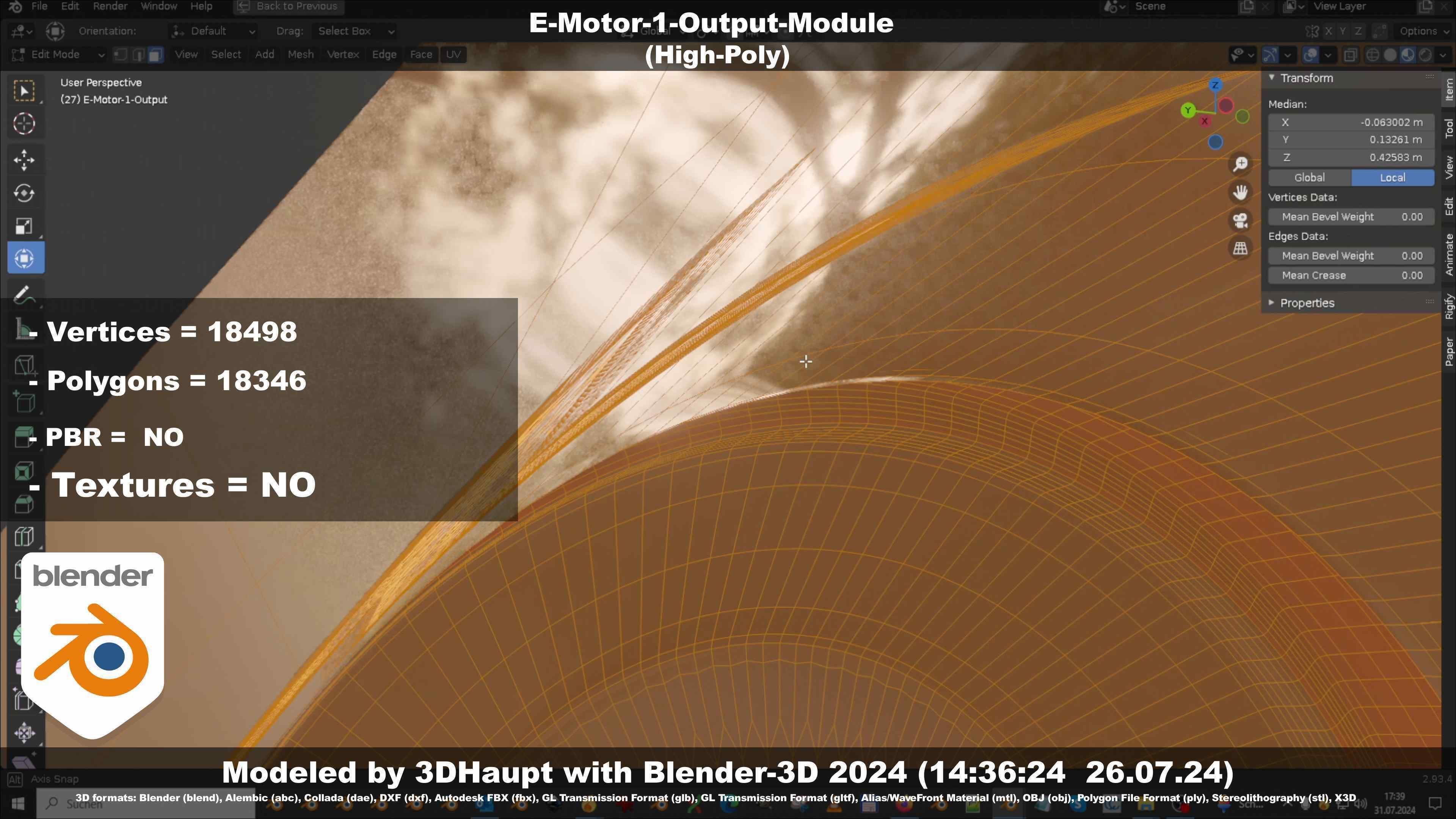E-Motor-1-Output  3D model_74