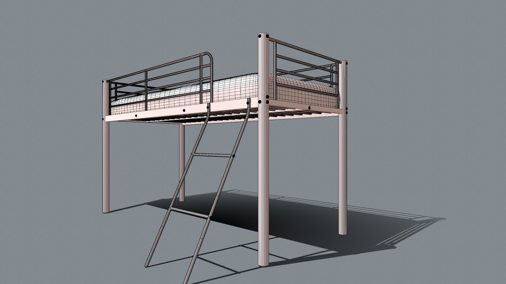Bunk Bed 3D model_11