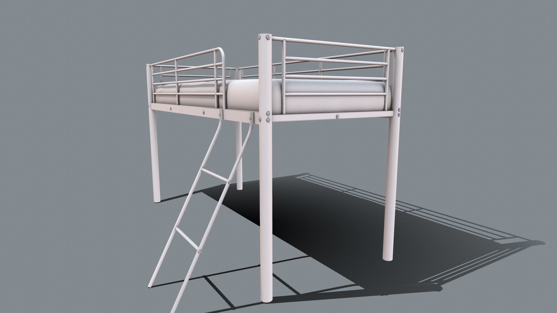 Bunk Bed 3D model_4