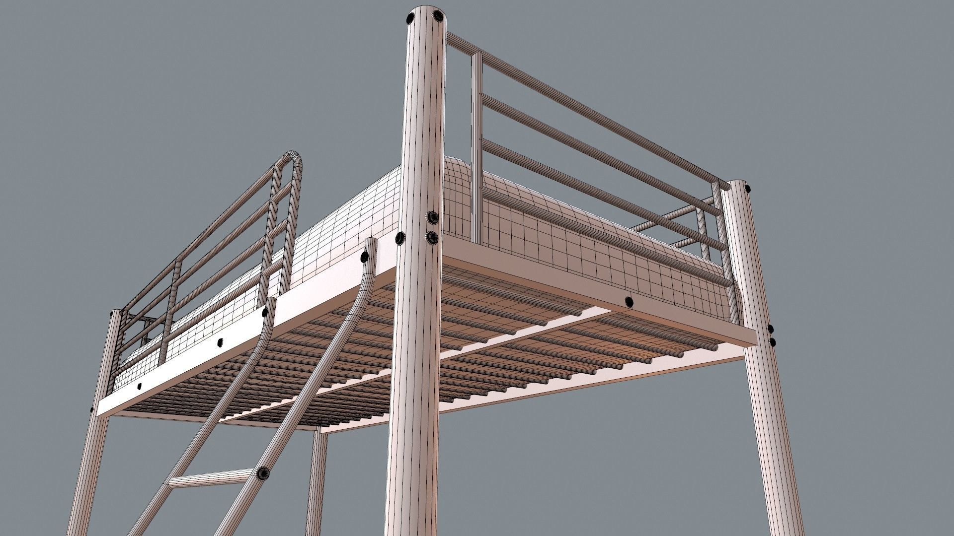 Bunk Bed 3D model_12