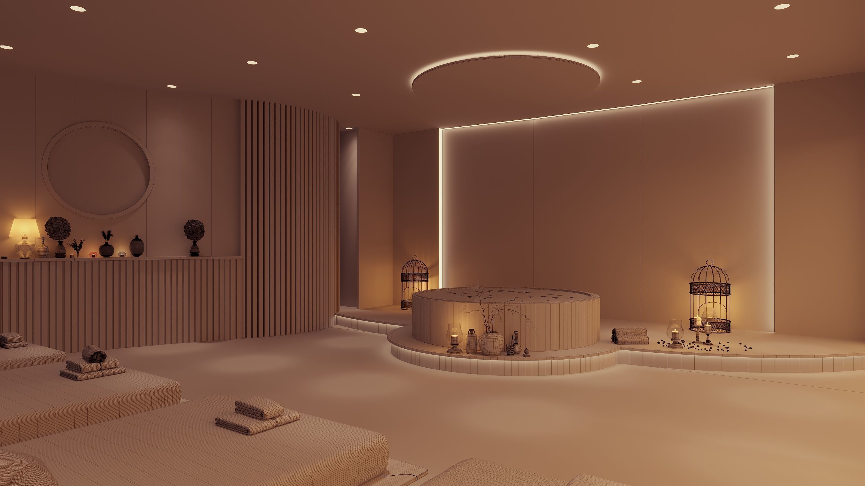 spa and sauna hall 3d model 3D model_10