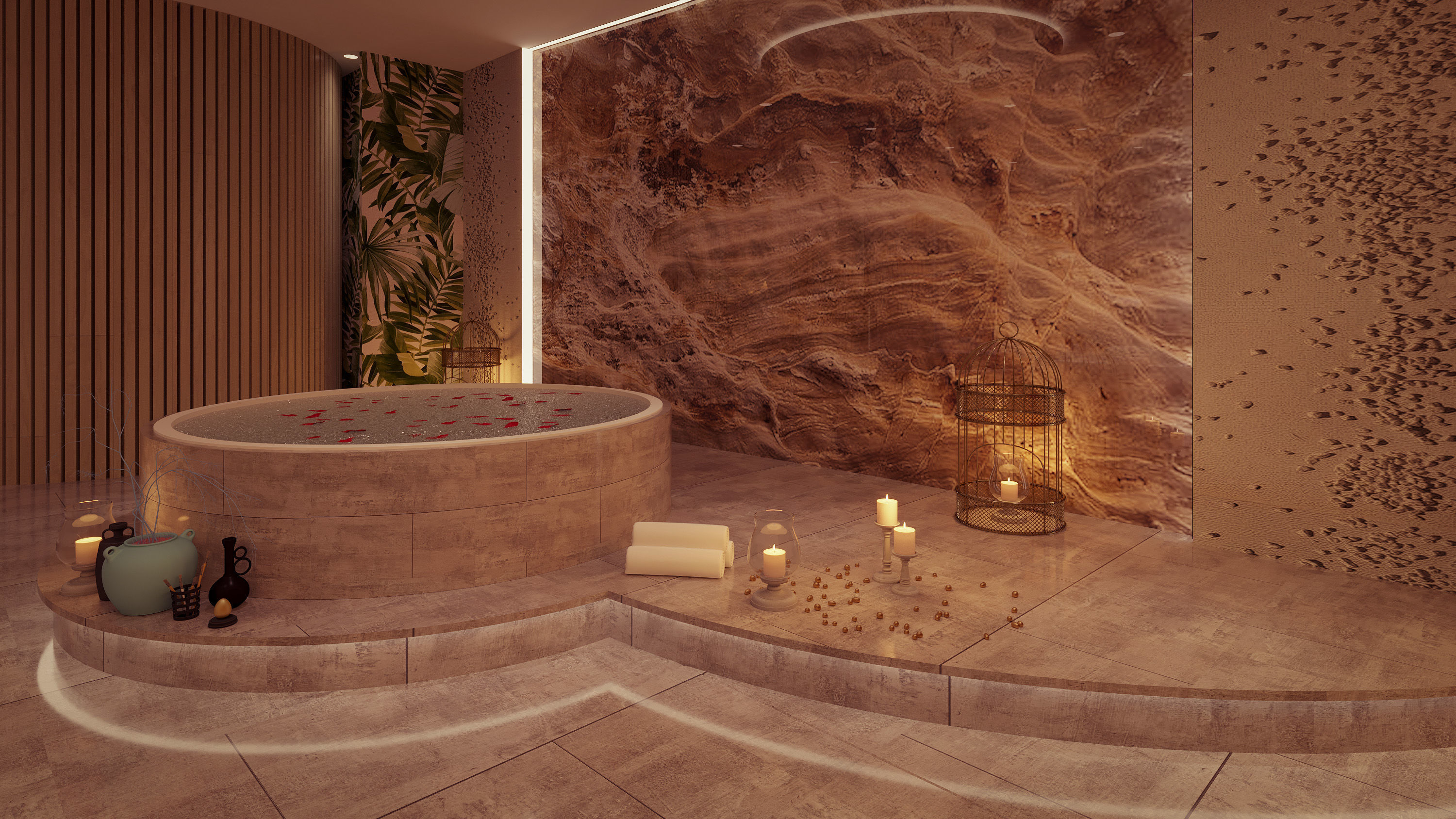 spa and sauna hall 3d model 3D model_3