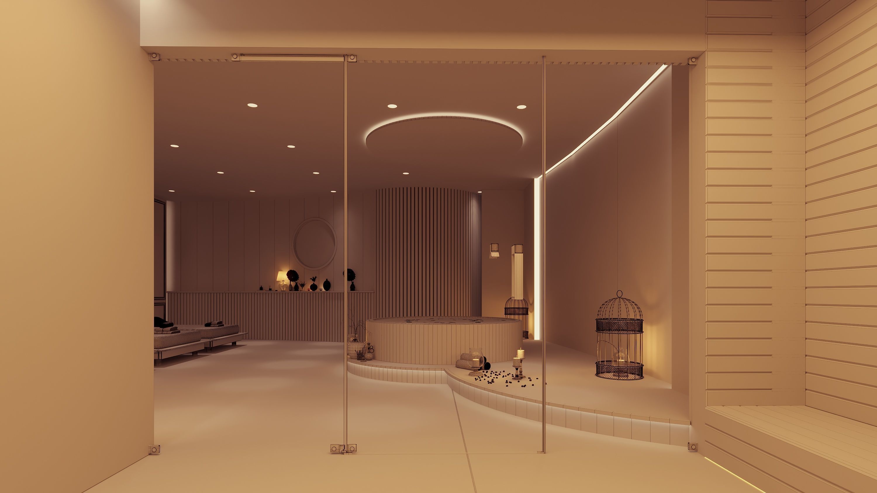 spa and sauna hall 3d model 3D model_8