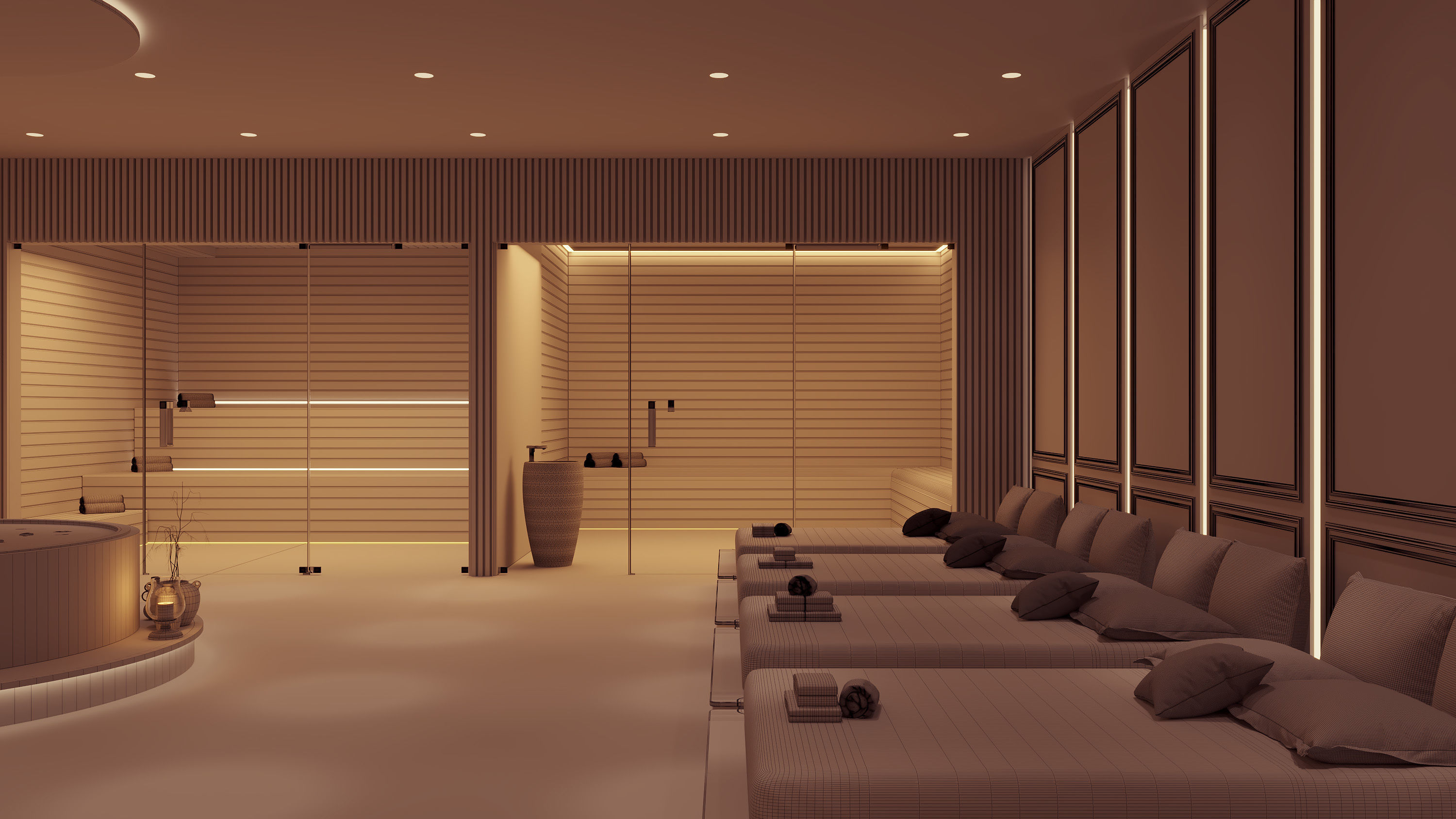 spa and sauna hall 3d model 3D model_7