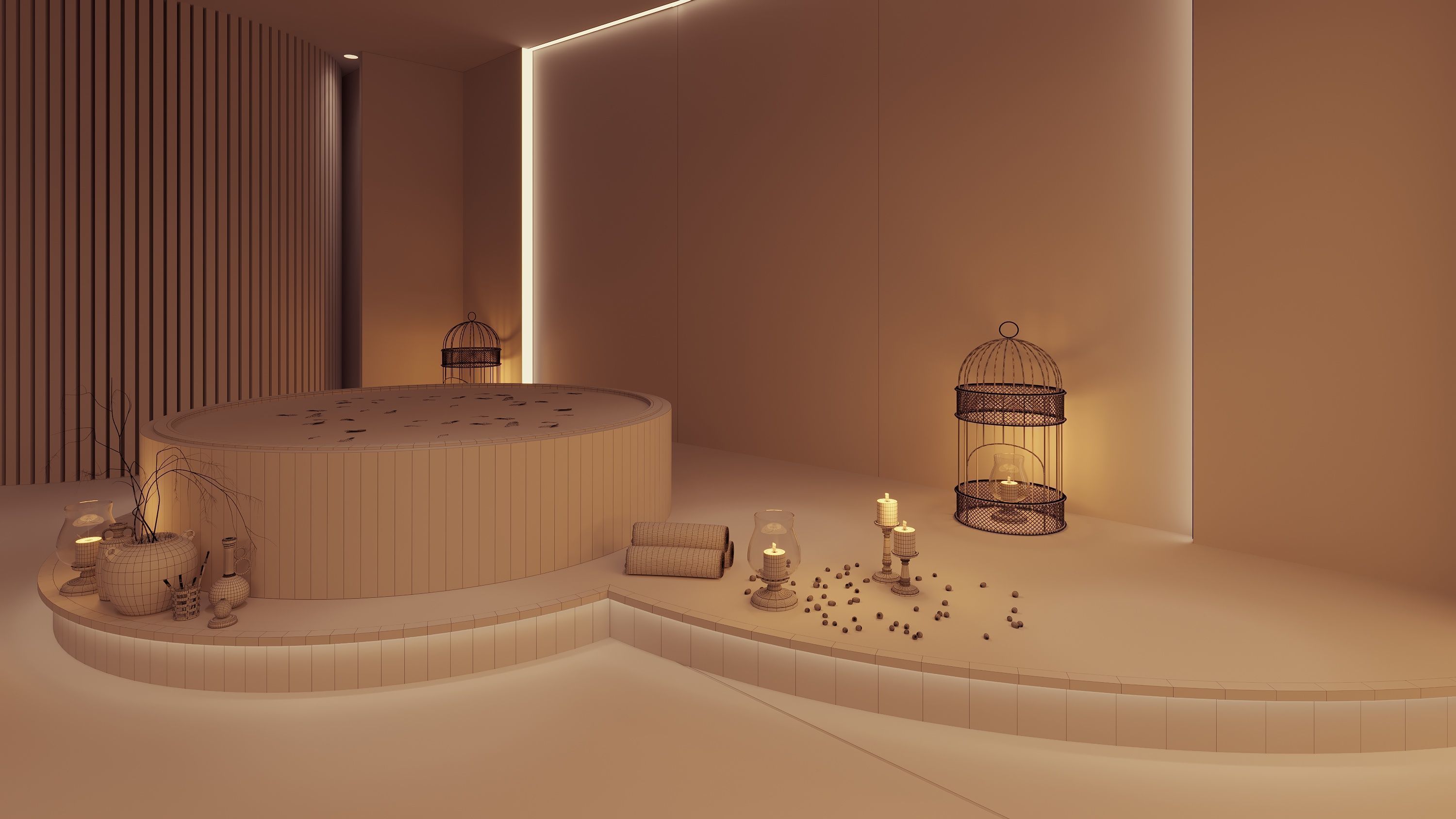 spa and sauna hall 3d model 3D model_9