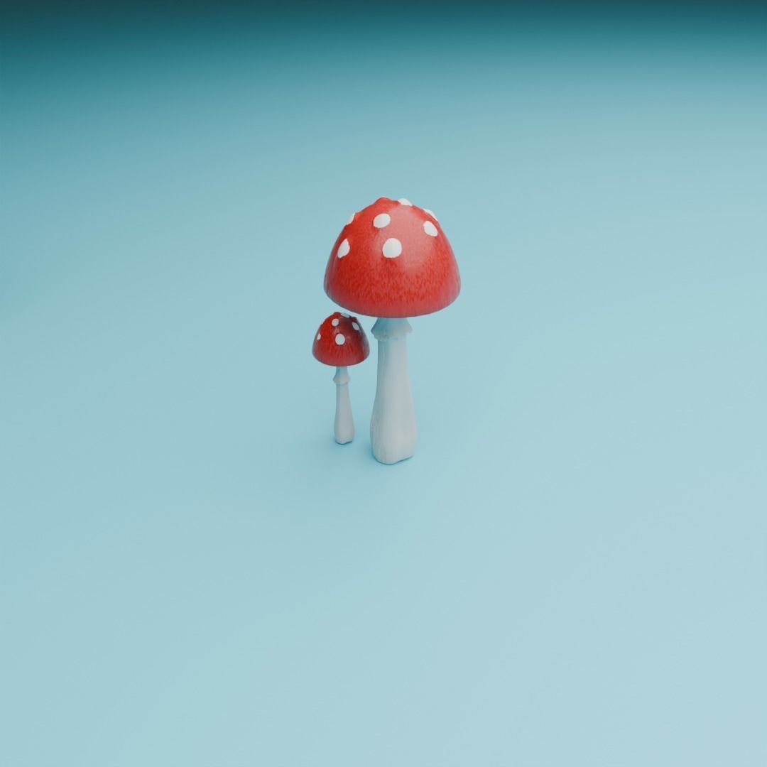 Mushrooms 3D model_5