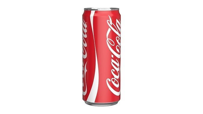Coca Cola Drink Can Sleek 310ml 06 Low-poly 3D model 2