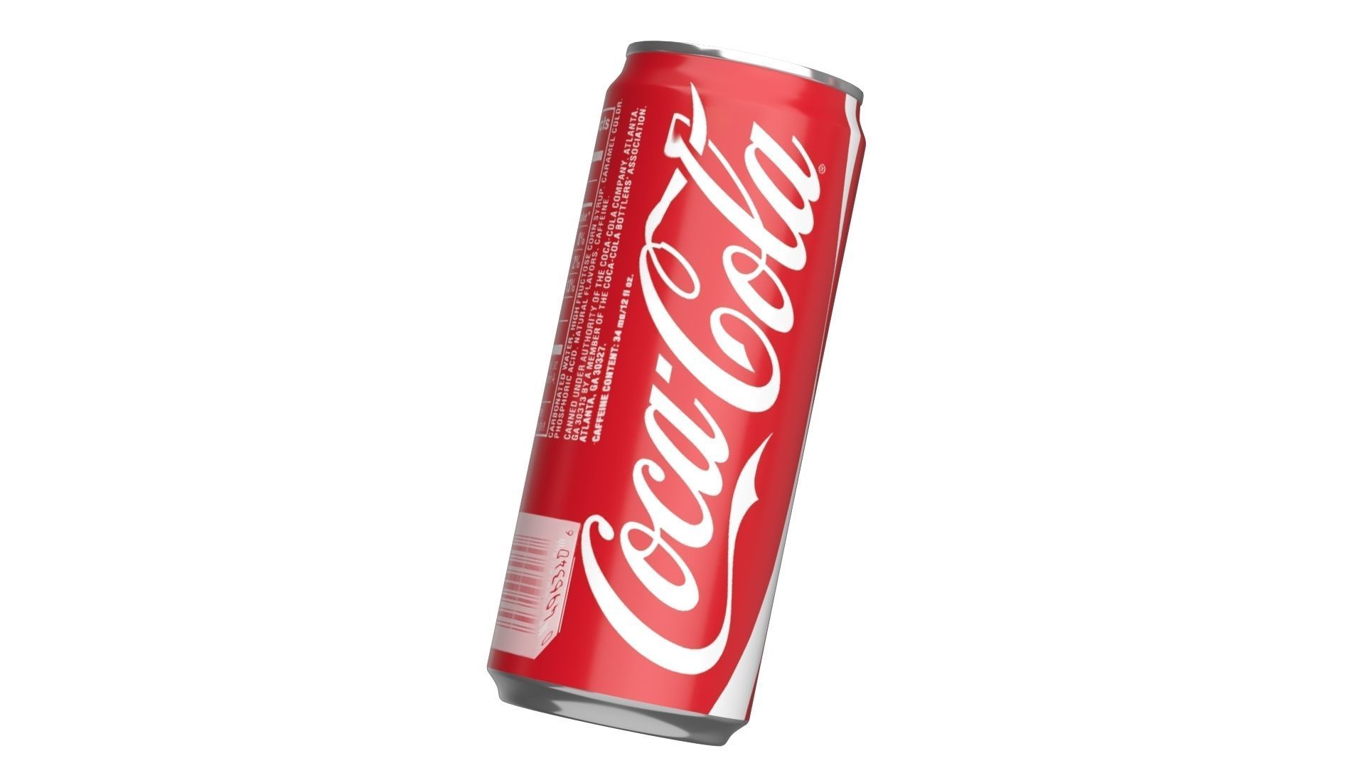 Coca Cola Drink Can Sleek 310ml 06 Low-poly 3D model_9