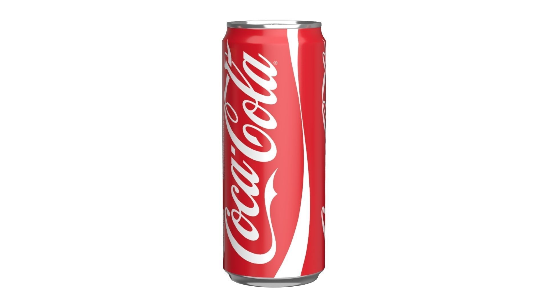Coca Cola Drink Can Sleek 310ml 06 Low-poly 3D model_2