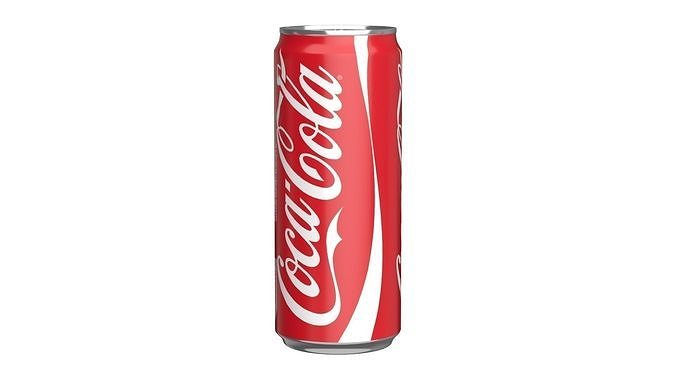 Coca Cola Drink Can Sleek 310ml 06 Low-poly 3D model 3