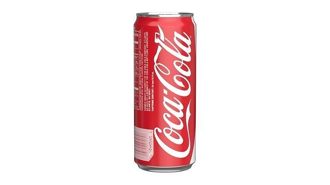 Coca Cola Drink Can Sleek 310ml 06 Low-poly 3D model 4