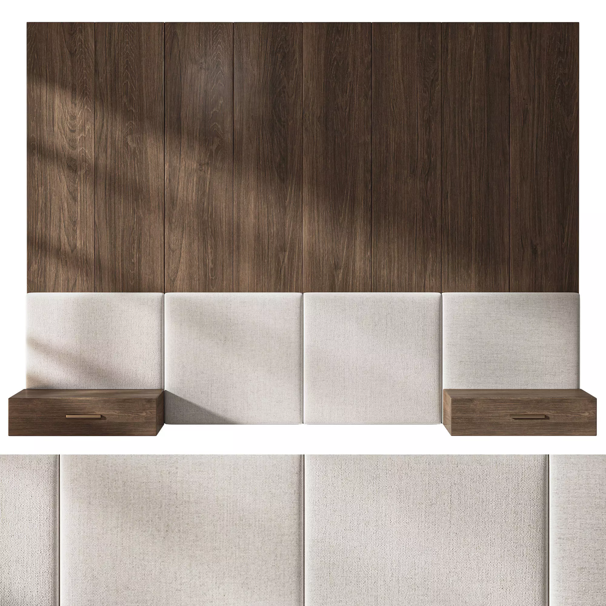 Decorative wall panel composition 3 3D model_0