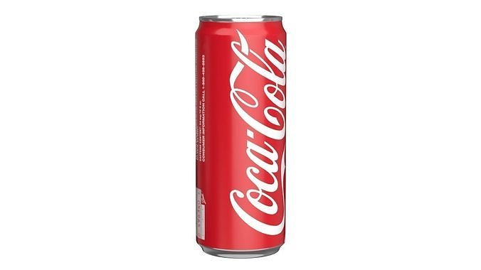 Coca Cola Drink Can Sleek 330ml 07 Low-poly 3D model 2