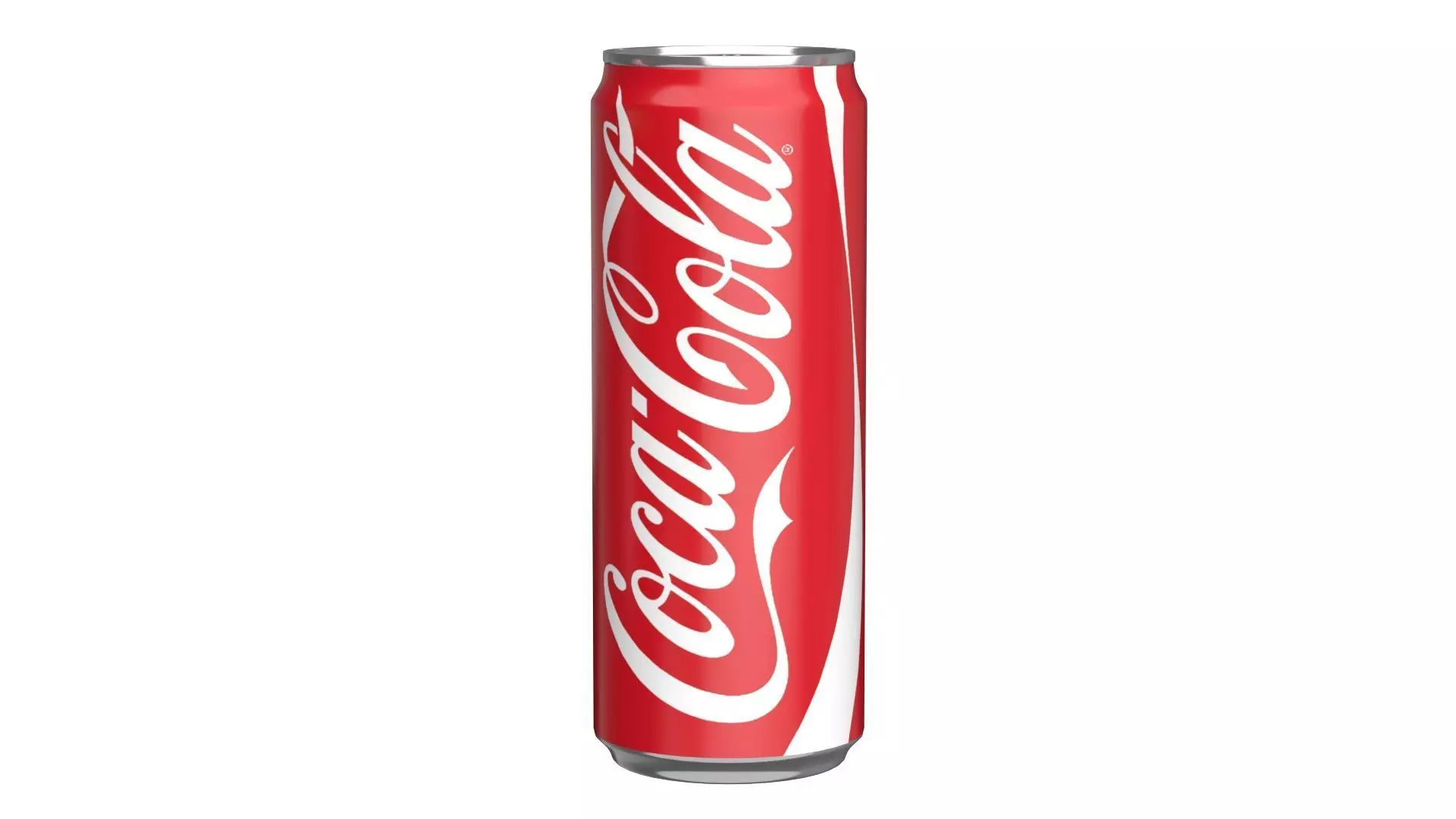 Coca Cola Drink Can Sleek 330ml 07 Low-poly 3D model