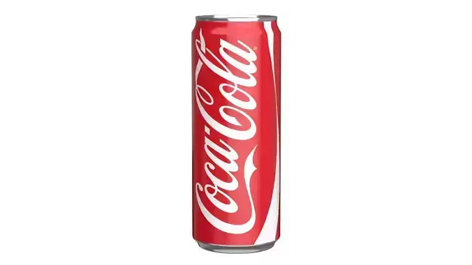 Coca Cola Drink Can Sleek 330ml 07 Low-poly 3D model