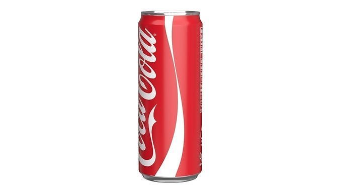 Coca Cola Drink Can Sleek 330ml 07 Low-poly 3D model 7