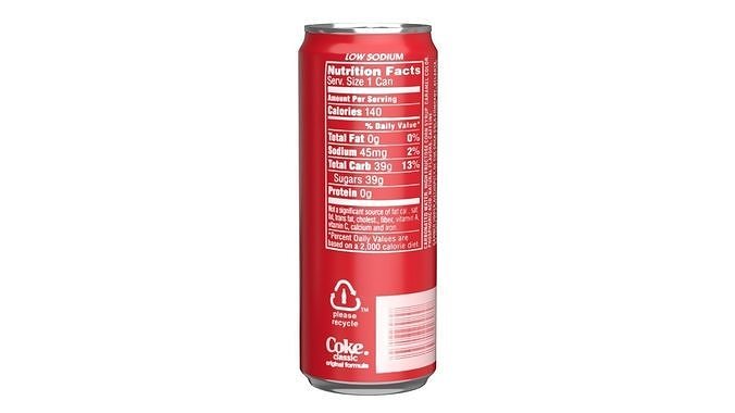 Coca Cola Drink Can Sleek 330ml 07 Low-poly 3D model 5