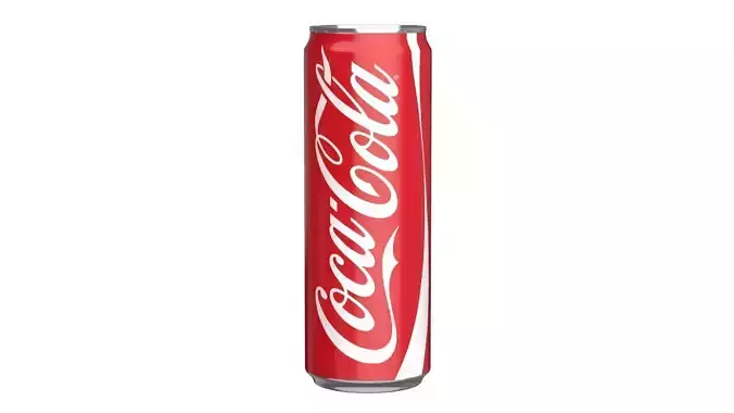 Coca Cola Drink Can Sleek 355ml 08 Low-poly 3D model