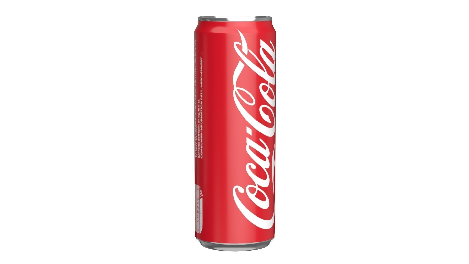 Coca Cola Drink Can Sleek 355ml 08 Low-poly 3D model_1