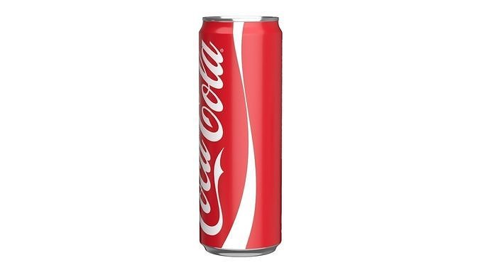 Coca Cola Drink Can Sleek 355ml 08 Low-poly 3D model 7