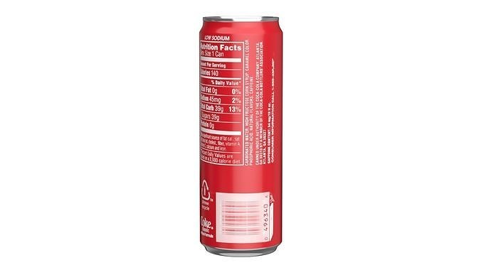 Coca Cola Drink Can Sleek 355ml 08 Low-poly 3D model 4