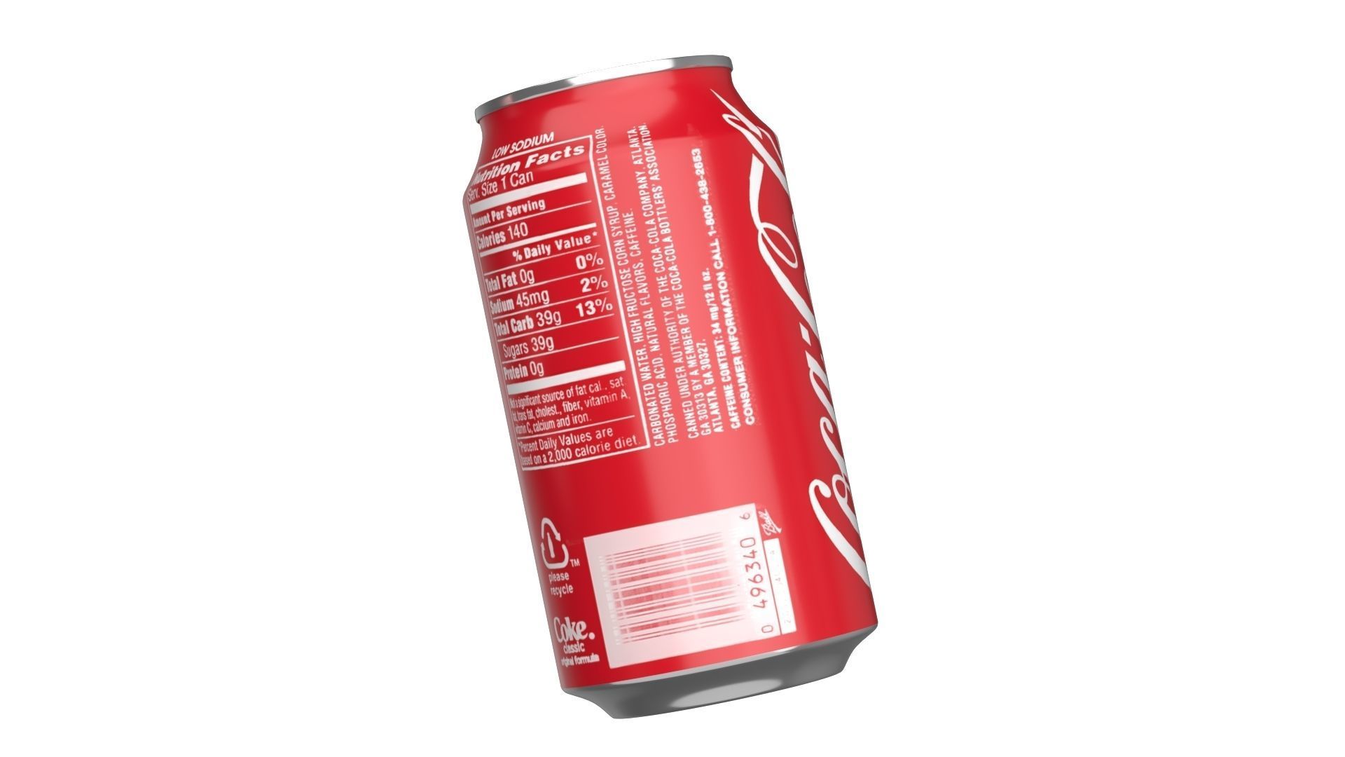 Coca Cola Drink Can 355ml 11 Low-poly 3D model_10