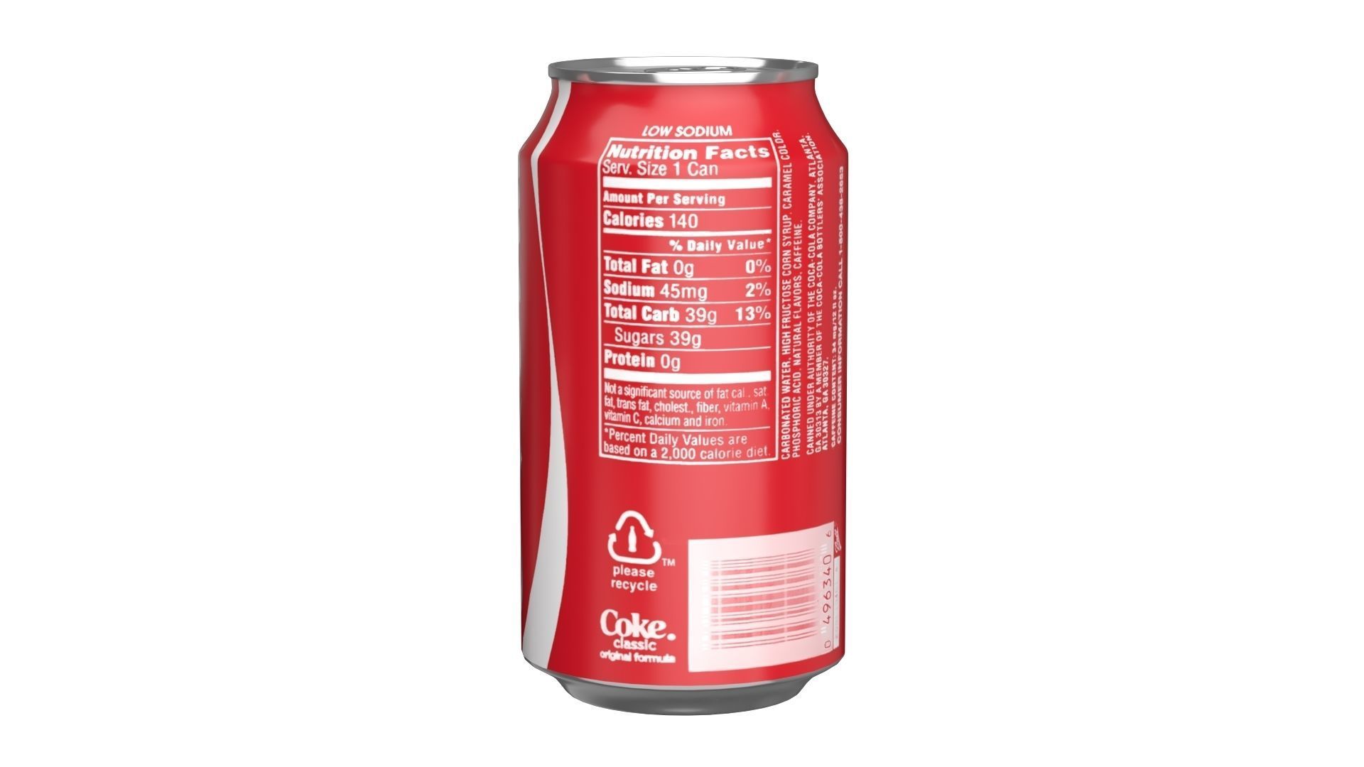 Coca Cola Drink Can 355ml 11 Low-poly 3D model_5