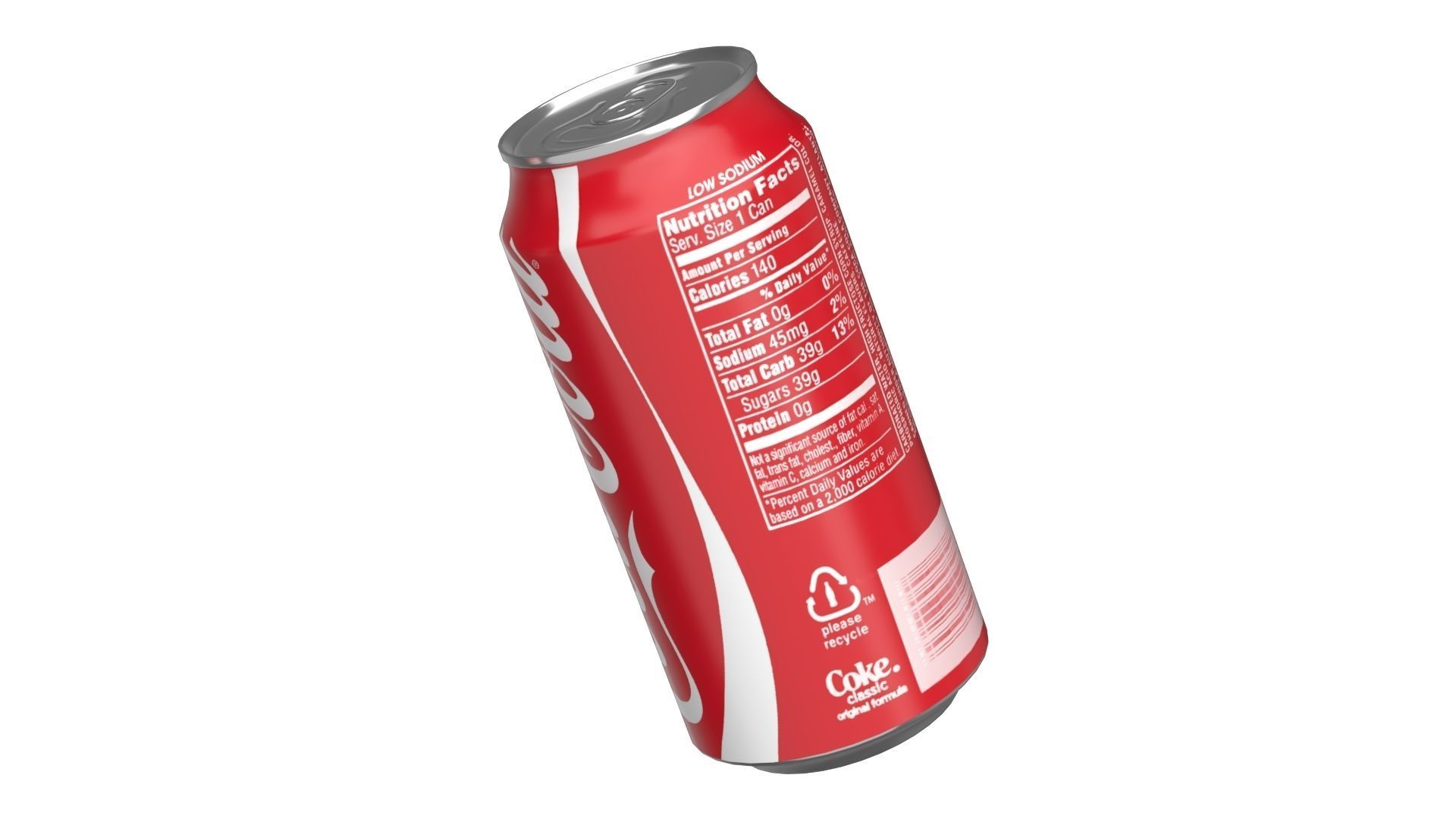 Coca Cola Drink Can 375ml 12 Low-poly 3D model_11