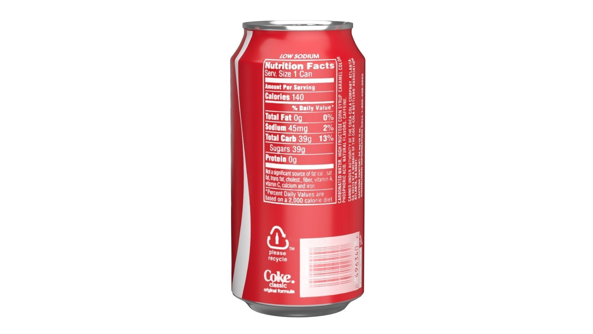 Coca Cola Drink Can 375ml 12 Low-poly 3D model_5