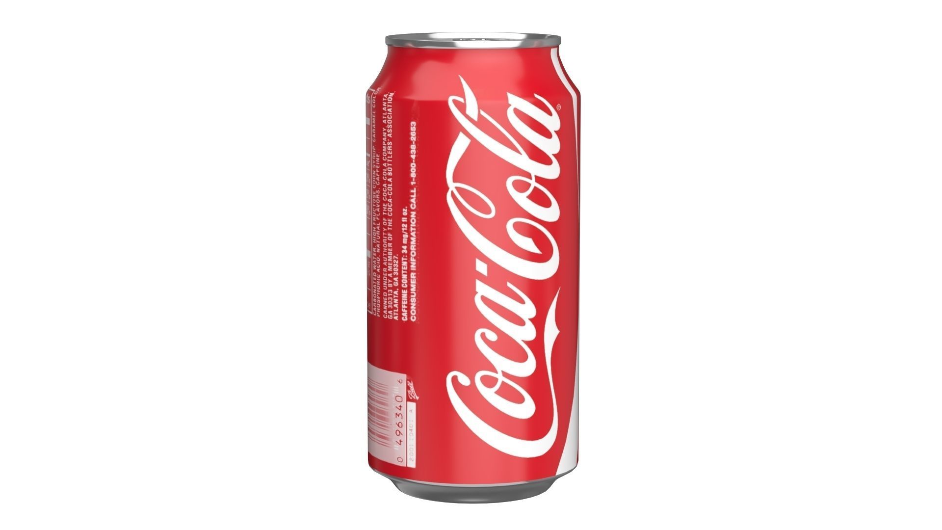 Coca Cola Drink Can 375ml 12 Low-poly 3D model_3