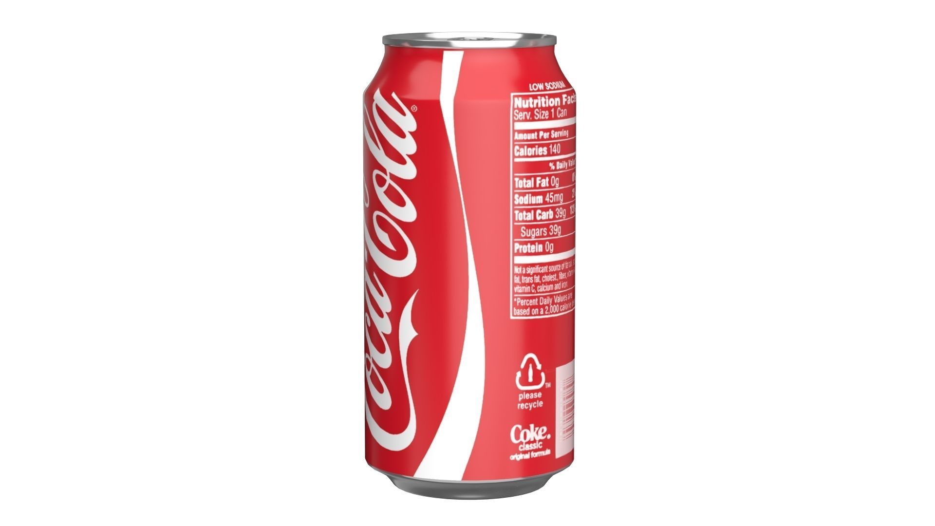 Coca Cola Drink Can 375ml 12 Low-poly 3D model_6