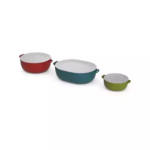 Baking dishes Ceramic Baking Dish Set Low-poly 3D model