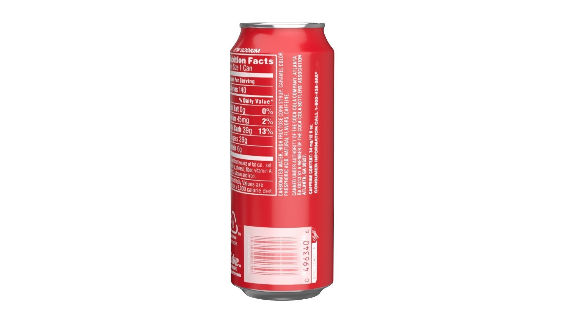 Coca Cola Drink Can 500ml 14 Low-poly 3D model_3