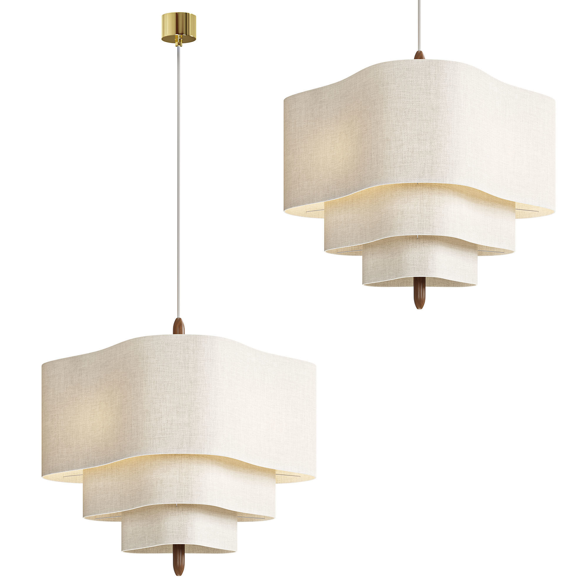 Pebble Pendant Lamp 3D model_6