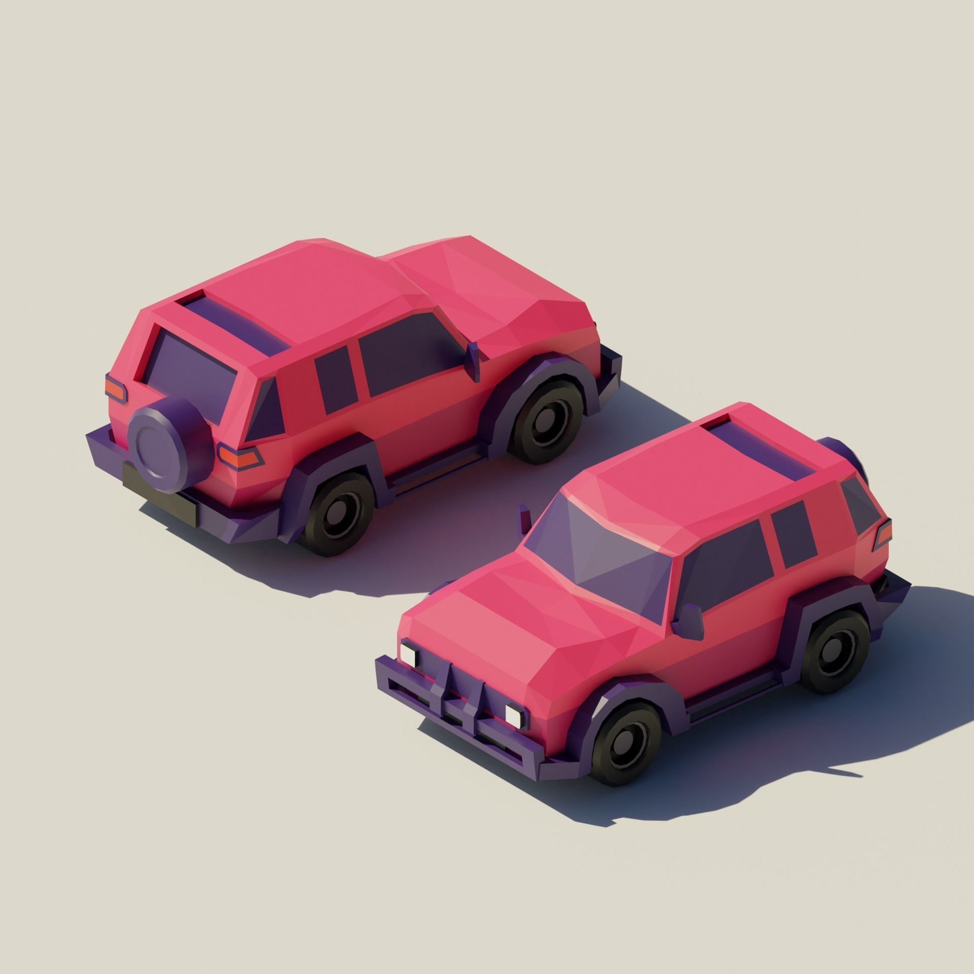 Low Poly City Asset Low-poly 3D model_24