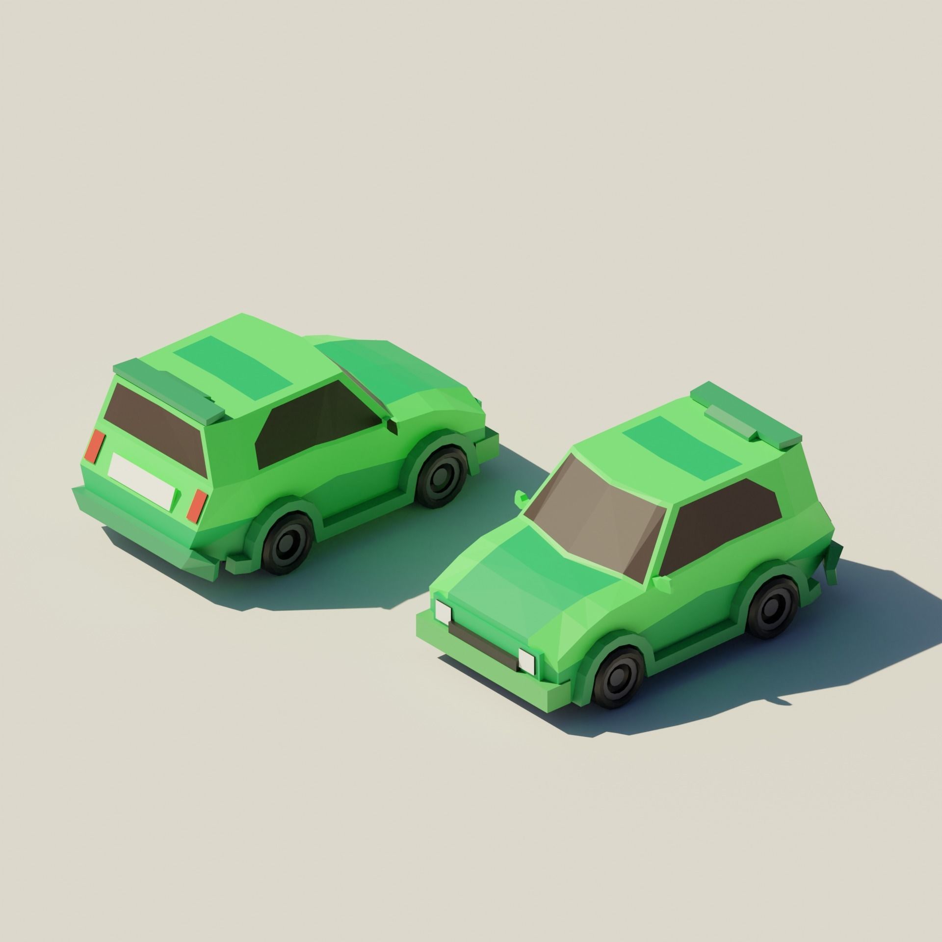 Low Poly City Asset Low-poly 3D model_22