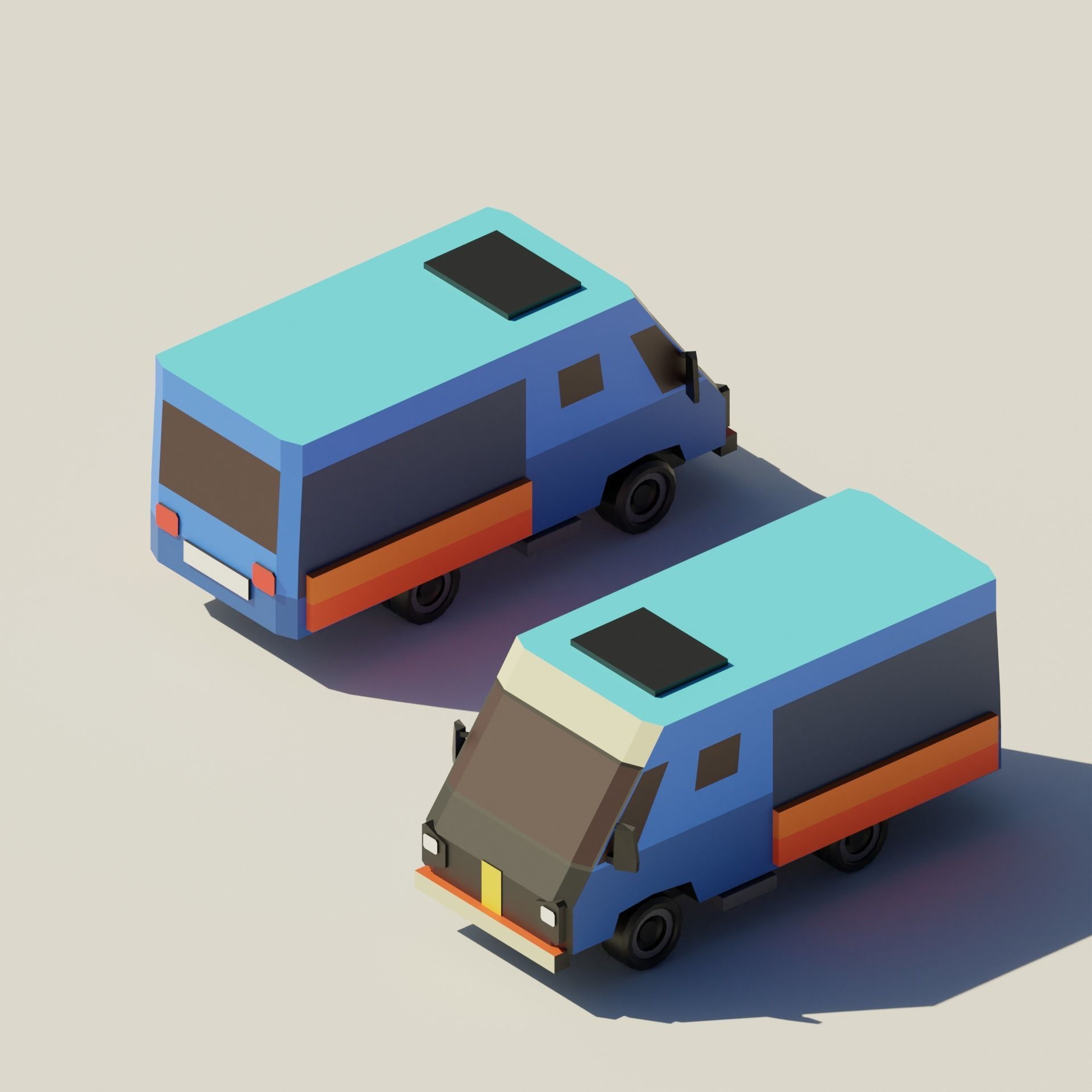 Low Poly City Asset Low-poly 3D model_27