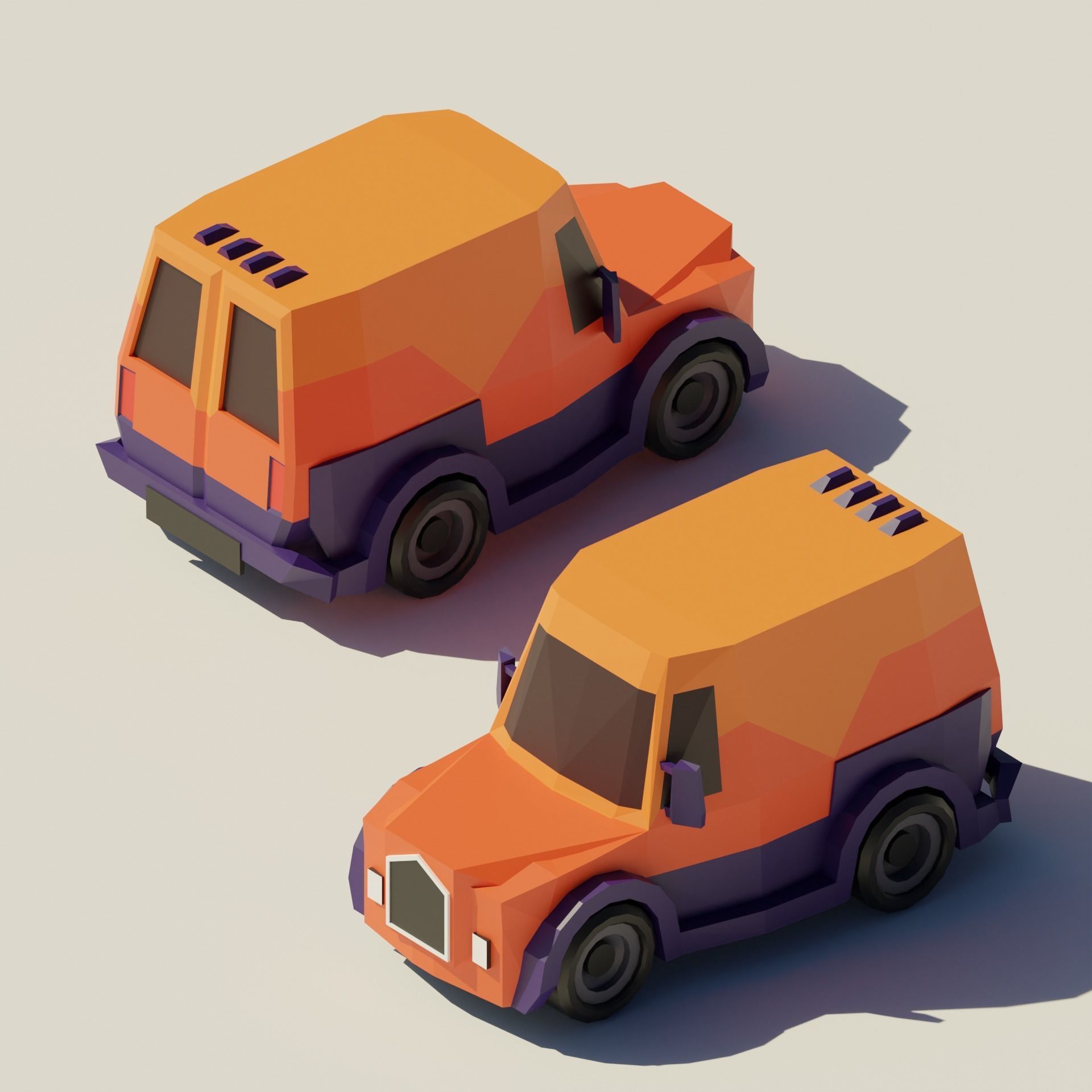 Low Poly City Asset Low-poly 3D model_31