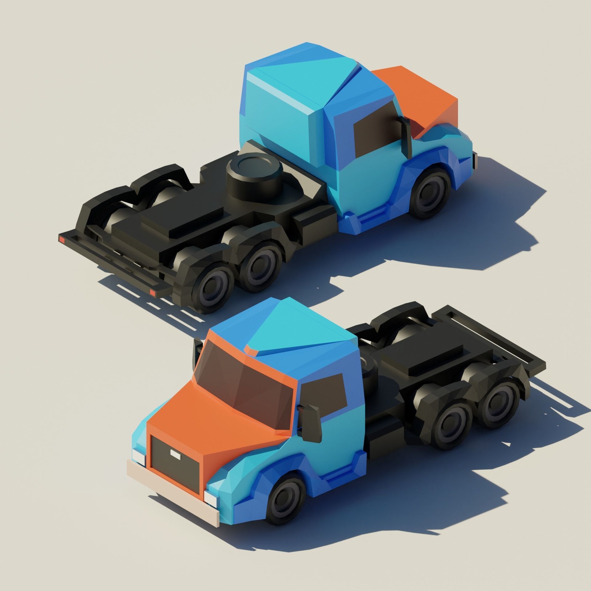 Low Poly City Asset Low-poly 3D model_25