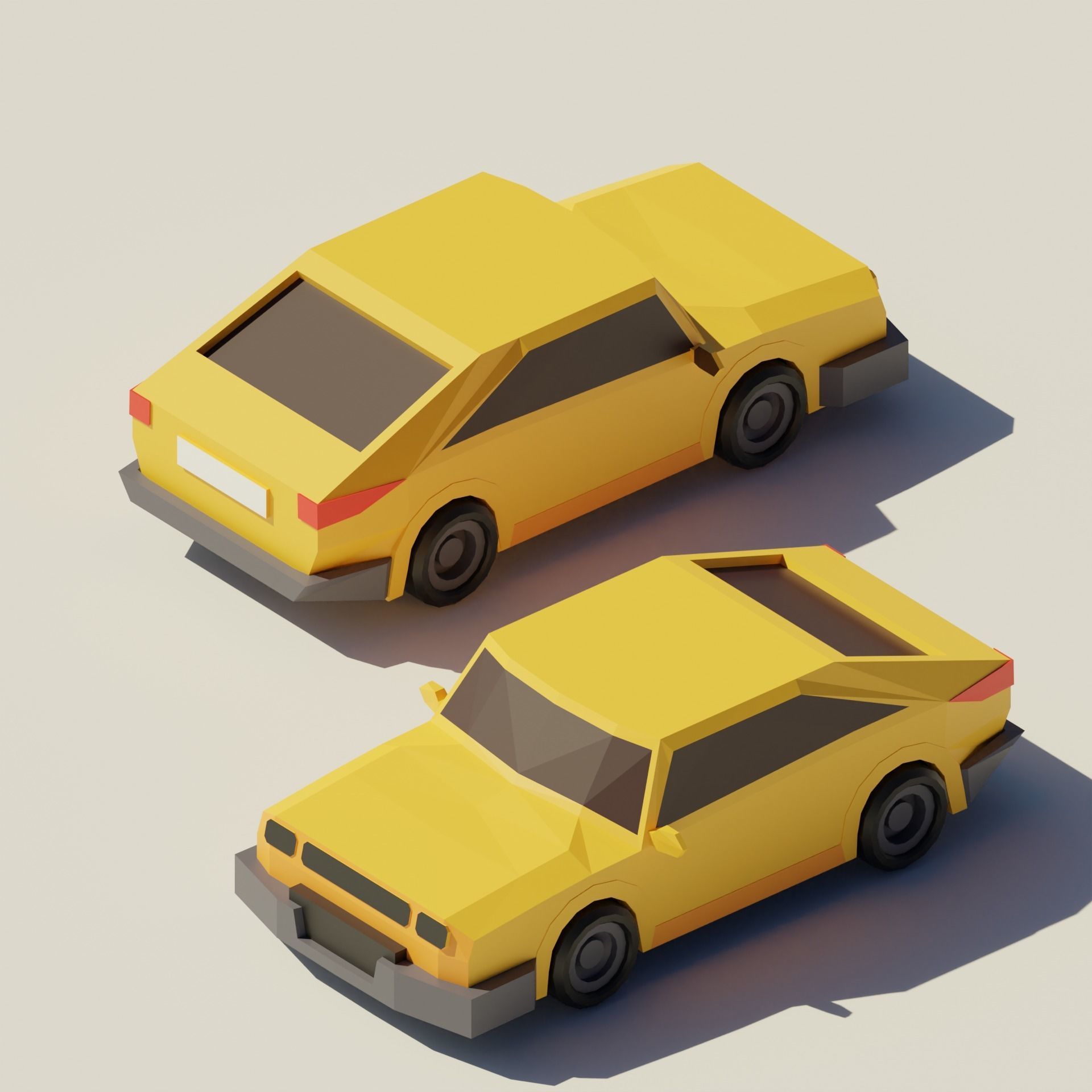 Low Poly City Asset Low-poly 3D model_30