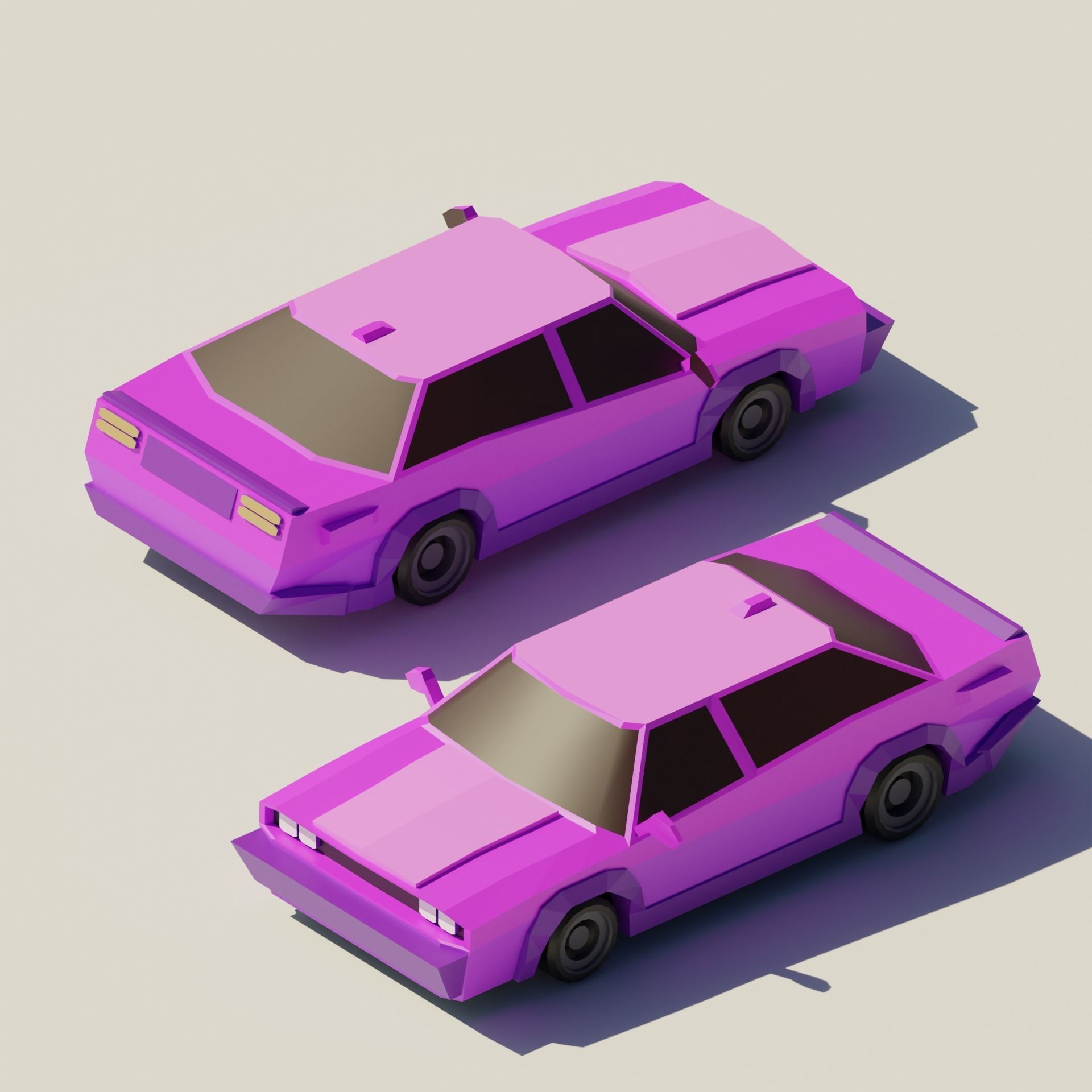 Low Poly City Asset Low-poly 3D model_28