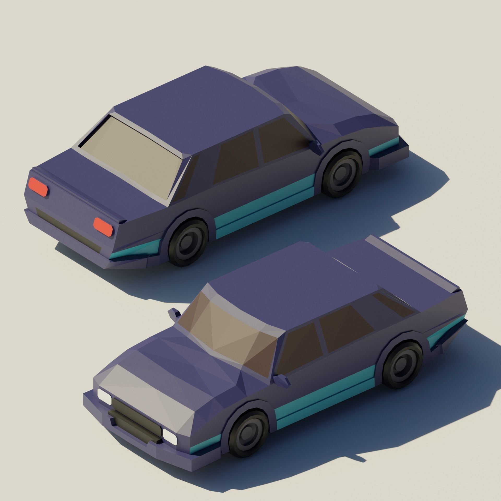 Low Poly City Asset Low-poly 3D model_29