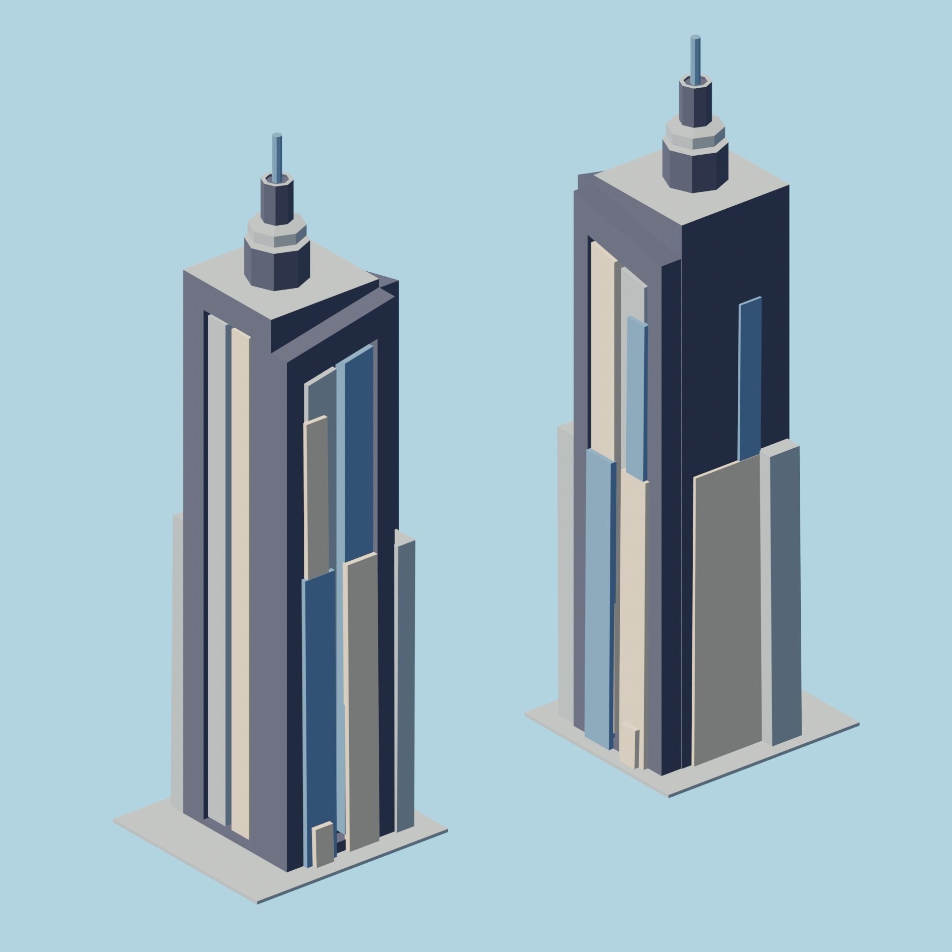 Low Poly City Asset Low-poly 3D model_15